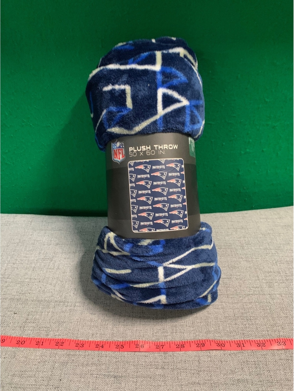 NFL New England Patriots plush throw blanket